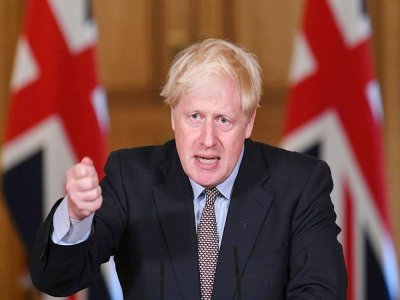 Le premier ministre Boris Johnson lors d'une conférence de presse à Londres le 9 septembre 2020 - Stefan Rousseau [POOL/AFP]