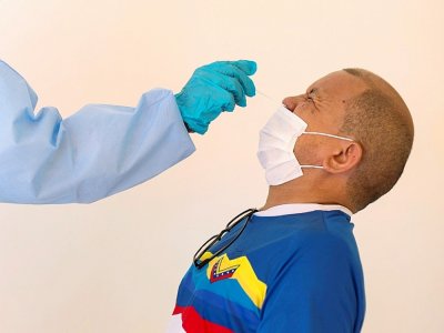 Test du coronavirus à l'ambassade du Venezuela à Saint-Domingue, le 14 septembre 2020 - Erika SANTELICES [afp/AFP]
