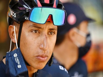 Le Colombien Egan Bernal, dernier vainqueur, au départ de la 16e étape du Tour de France le 15 septembre 2020 à Tour du Pin - Marco Bertorello [POOL/AFP]