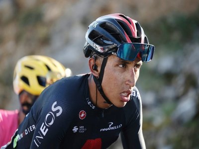 Le Colombien Egan Bernal, dernier vainqueur, au cours de la 15e étape du Tour de France le 13 setembre 2020 entre Lyon et Grand Colombier - KENZO TRIBOUILLARD [AFP]