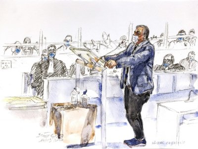 Michel Catalano au procès de Charlie Hebdo au tribunal de Paris, le 16 septembre 2020 - Benoit PEYRUCQ [AFP]