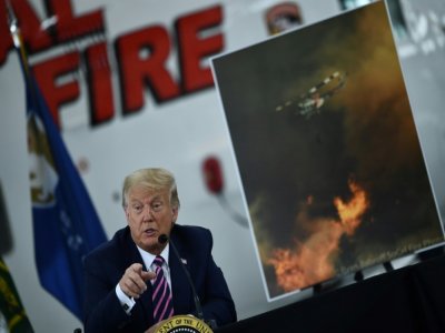 Donald Trump, le 14 septembre 2020 à McClellan Park, en Californie - Brendan Smialowski [AFP]