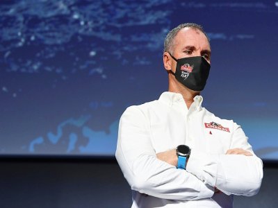 Le skipper Jérémy Beyou (Charal) lors de la présentation de la 9e édition du Vendée Globe à Paris, le 17 septembre 2020 - ALAIN JOCARD [AFP]