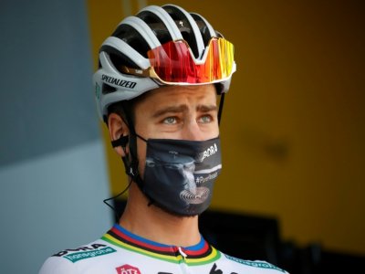 Peter Sagan de l'équipe Bora à Lyon   le 13 septembre 2020. - STEPHANE MAHE [AFP]