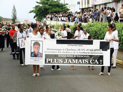 Les funérailles de Clarissa Jean-Philippe à Sainte-Marie en Martinique, le 19 janvier 2015 - - [AFP/Archives]