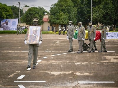 Funérailles nationales de l'ancien président malien Moussa Traoré, à Bamako le 8 septembre 2020 - MICHELE CATTANI [AFP]
