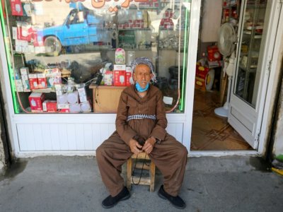 Un Kurde iranien à Sardasht en Iran, le 14 septembre 2020 - ATTA KENARE [AFP]
