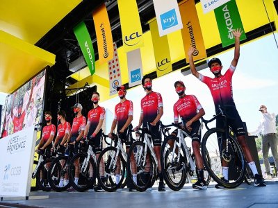 Les coureurs de l'équipe d'Arkea-Samsic avant la 4e étape du Tour de France à Sisteron, le er septembre 2020 - Stuart Franklin [POOL/AFP/Archives]