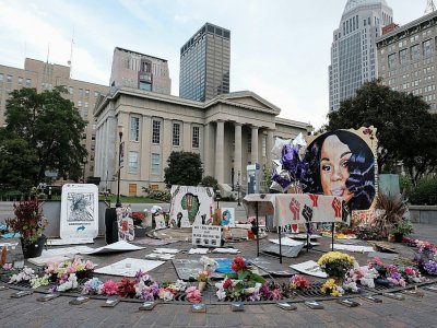 Un memorial en l'honneur de Breonna Taylor, le 23 septembre 2020 à à Louisville (Kentucky) - Jeff Dean [AFP]