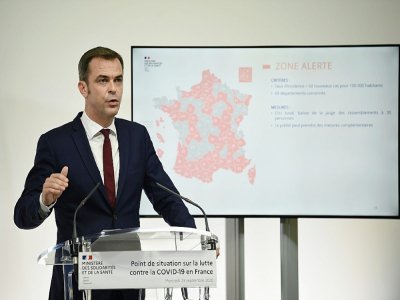Conférence de presse d'Olivier Véran le 23 septembre 2020 à Paris - Eliot BLONDET [POOL/AFP/Archives]