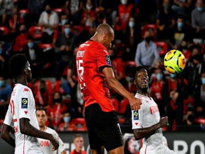 Le Stade Rennais a renversé l'AS Monaco avec un but de Steven Nzonzi pour l'égalisation au Roazhon Park, le 19 septembre 2020 - Damien Meyer [AFP/Archives]