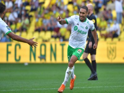 Saint-Etienne reste sur un match nul concédé à Nantes, avec notamment un but signé Yvann Maçon, le 20 septembre 2020 à La Beaujoire - LOIC VENANCE [AFP/Archives]
