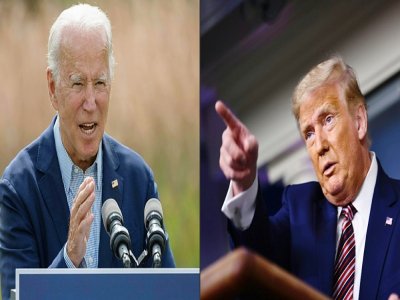 Joe Biden et Donald Trump s'affrontent mardi 29 septembre lors du premier de leurs trois débats avant la présidentielle de novembre - JIM WATSON, Brendan Smialowski [AFP/Archives]