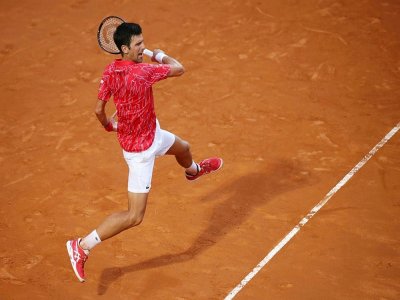 Novak Djokovic lors de sa dernière sortie sur la terre battue de Rome, au Foro Italico, le  21 septembre 2020 - Clive Brunskill [POOL/AFP/Archives]