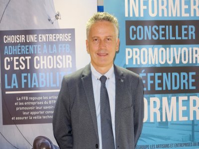 François Sayaret, le nouveau président de la Fédération française du BTP Le Havre Pointe de Caux. L'incertitude dans le neuf inquiète les professionnels du secteur pour 2021. - FF BTP LHPC