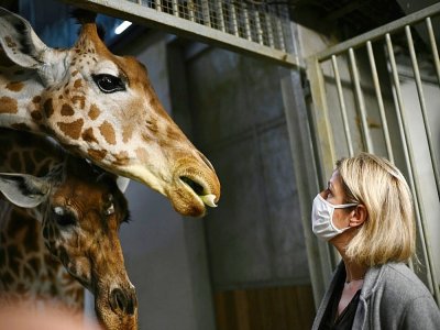 Barbara Pompili en visite au zoo de Vincennes à Paris le 29 septembre 2020 - Christophe ARCHAMBAULT [AFP]