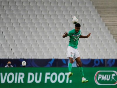 Le jeune défenseur Wesley Fofana  avec Saint-Etienne contre Paris, en finale de la Coupe de France, le 24 juillet 2020 au Stade de France - GEOFFROY VAN DER HASSELT [AFP]