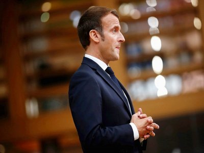 Emmanuel Macron le 1er octobre 2020 à Bruxelles - Francisco Seco [POOL/AFP]