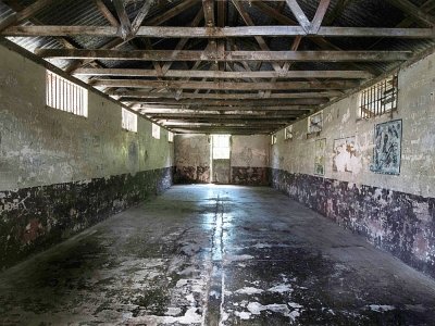 Un ancien dortoir de la prison de l'île de San Lucas, au Costa Rica, le 27 septembre 2020 - Ezequiel Becerra [AFP]