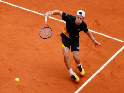Diego Schwartzman lors de son quart de finale à Roland-Garros contre Dominic Thiem, le 6 octobre 2020 - Thomas SAMSON [AFP/Archives]