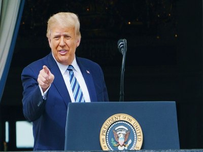 Le président américain Donald Trump s'exprime depuis la Maison Blanche le 10 octobre 2020 - MANDEL NGAN [AFP]