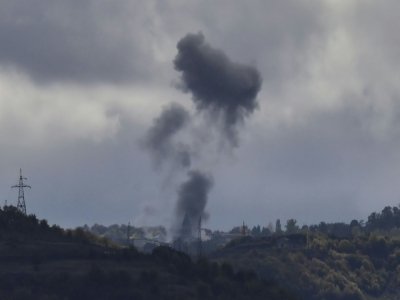 Bombardement sur la ville Choucha à 15 km de Stepanakert, le 8 octobre 2020 dans la région disputée du Nagorny Karabakh - ARIS MESSINIS [AFP/Archives]