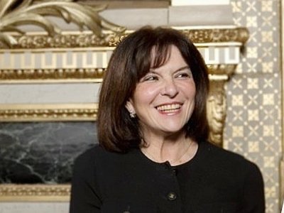 La sénatrice de l'Orne Nathalie Goulet, référente normande de l'UDI, en campagne pour les élections régionales de mars 2021. - Nathalie Goulet