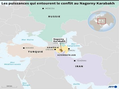Les puissances qui entourent le conflit au Nagorny Karabakh - Patricio ARANA [AFP]