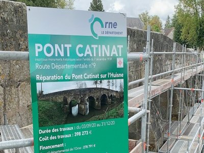 Les travaux de réfection ont repris sur le pont Catinat. - CD61