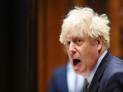 Le premier ministre britannique Boris Johnson à la Chambre des Communes le 14 octobre 2020 - JESSICA TAYLOR [UK PARLIAMENT/AFP]