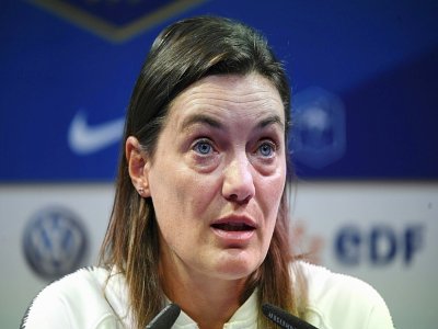 Corinne Diacre, sélectionneuse de l'équipe de France féminine de foot, le 26 août 2019 à Clairefontaine-en-Yvelines en région parisienne - Christophe ARCHAMBAULT [AFP/Archives]