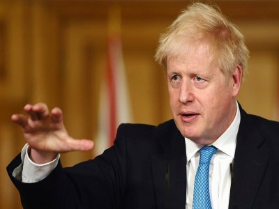 Le Premier ministre britannique Boris Johnson, le 16 octobre 2020 à Londres - Eddie MULHOLLAND [POOL/AFP/Archives]