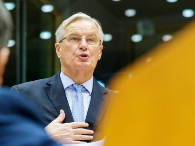 Michel Barnier, négociateur européen sur le Brexit, au Parlement européen à Bruxelles le 21 octobre 2020 - Olivier HOSLET [POOL/AFP]