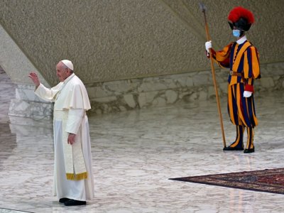 Le pape François au Vatican le 21 octobre 2020 - VINCENZO PINTO [AFP]