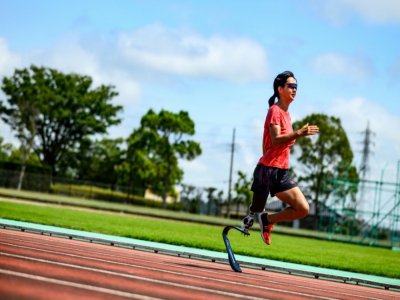 L'athlète japonaise Sayaka Murakami, à l'entraînement à Chiba le 31 août 2020, au Japon - Philip FONG [AFP]
