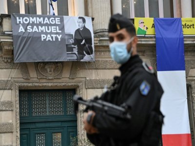 Hommage à Samuel Paty à Montpellier le 21 octobre 2020 - Pascal GUYOT [AFP]