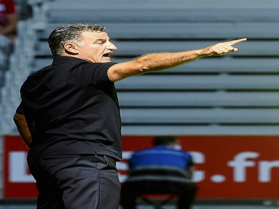 L'entraîneur de Lille Christophe Galtier lors du match contre Metz, le 13 septembre 2020 à Villeneuve-d'Ascq - FRANCOIS LO PRESTI [AFP/Archives]
