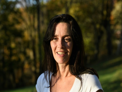 Lois Bower-Bjornson, militante écologique chez elle à Scenery Hill (Pennsylvanie), le 22 octobre 2020 - NICHOLAS KAMM [AFP]
