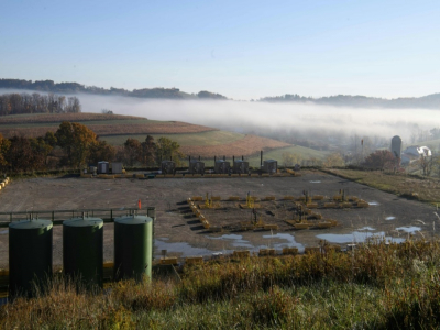 Le site de fracturation hydraulique de Lusk à Scenery Hill, en Pennsylvanie, le 22 octobre 2020 - NICHOLAS KAMM [AFP/Archives]