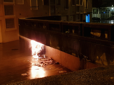 Le pyromane d'Ingouville a été arrêté mercredi 21 octobre. Parmi ses actes incendiaires : un feu de poubelle le 8 octobre sur le parvis Saint-Michel (photo).