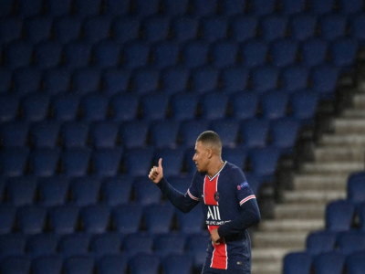 L'attaquant français du Paris SG Kylian Mbappé lors du match aller de Ligue des champions contre Manchester United, au Parc des princes, à Paris, le 20 octobre 2020 - FRANCK FIFE [AFP/Archives]