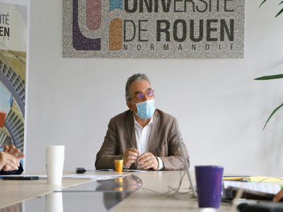 Joël Alexandre, président de l'université Rouen Normandie, craint un fort taux d'abandon chez les étudiants en première année.