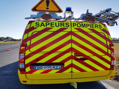 Six sapeurs-pompiers de Seine Maritime se sont rendus sur place pour sécuriser le périmètre à Grugny, samedi 31 octobre.