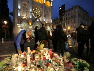 Hommage aux victimes de l'attaque à Nice le 31 octobre 2020 - Valery HACHE [AFP]