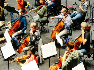 L'Opéra de Bordeaux, sous la houlette du chef d'orchestre Pierre Dumoussaud, enregistre le 5 novembre 2020 "Pelléas et Mélisande" - MEHDI FEDOUACH [AFP]