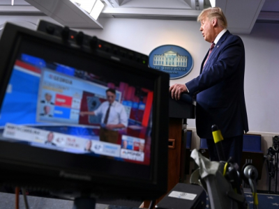 Donald Trump à Washington le 5 novembre 2020 - Brendan SMIALOWSKI [AFP]