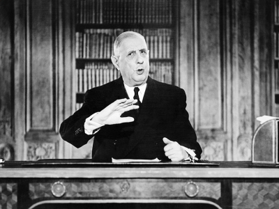 Le général De Gaulle s'adresse à la nation, le 31 décembre 1962 à Paris - [AFP]