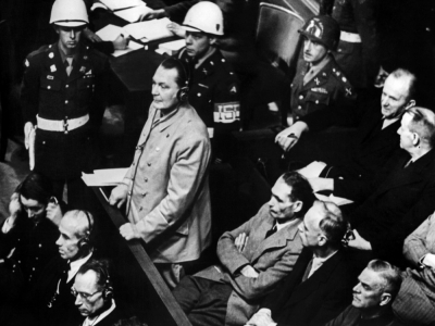 Hermann Goering, ancien numéro 2 du régime nazi, au tribunal de Nuremberg, le 21 novembre 1945 - - [AFP/Archives]