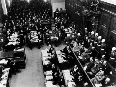 La salle d'audience du tribunal de Nuremberg en novembre 1945 - - [AFP/Archives]
