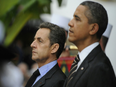 Nicolas Sarkozy et Barack Obama à Cannes le 4 novembre 2011 - LIONEL BONAVENTURE [POOL/AFP/Archives]